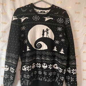 Disney Black and White Crewneck Sweater